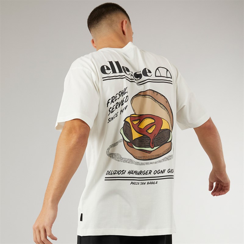 Ellesse Mens Byronso Graphic T-Shirt Off White