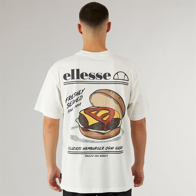 Ellesse Mens Byronso Graphic T-Shirt Off White