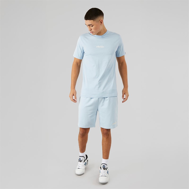 Ellesse Mens Molla Fleece Shorts Light Blue