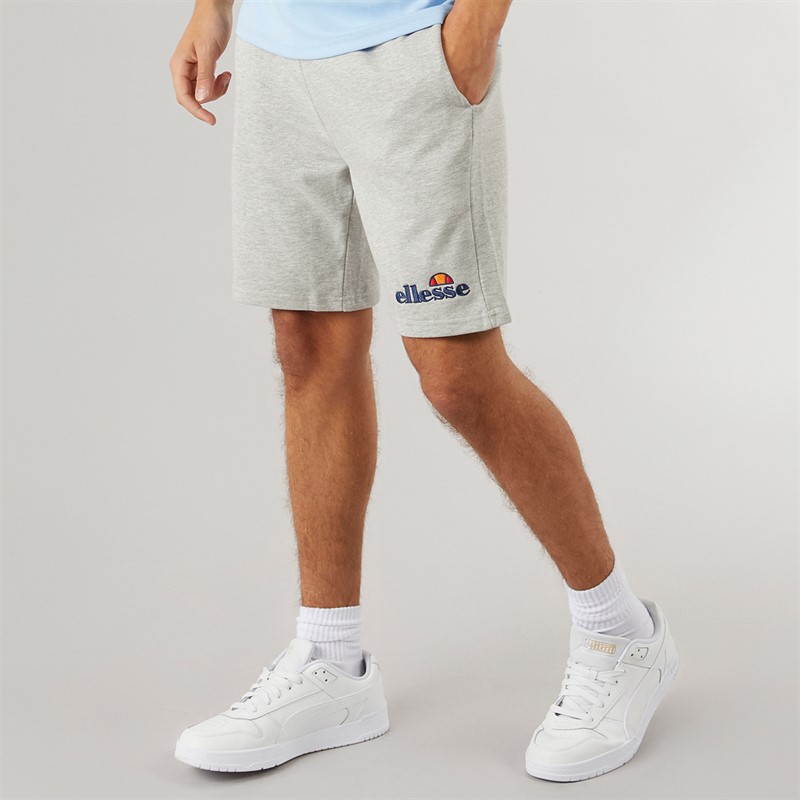Ellesse Mens Silvan Fleece Shorts Grey Marl