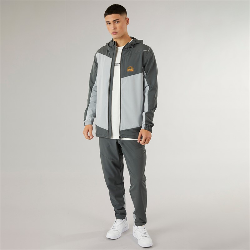 Ellesse Mens Corsarno Full Zip Jacket Dark Grey/Light Grey
