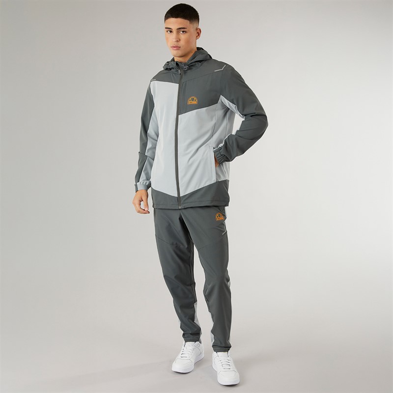 Ellesse Mens Corsarno Full Zip Jacket Dark Grey/Light Grey