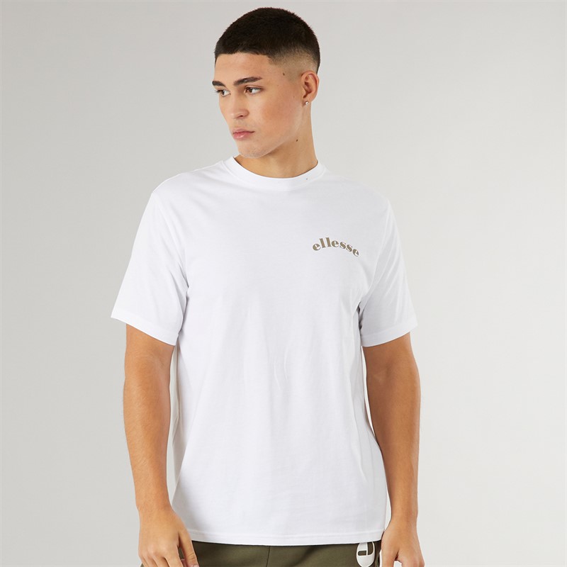 Ellesse Mens Courtside Club Graphic T-Shirt White
