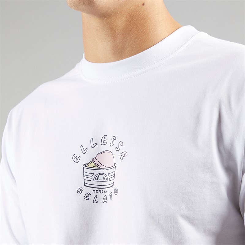 Ellesse Mens Stradone Graphic T-Shirt White