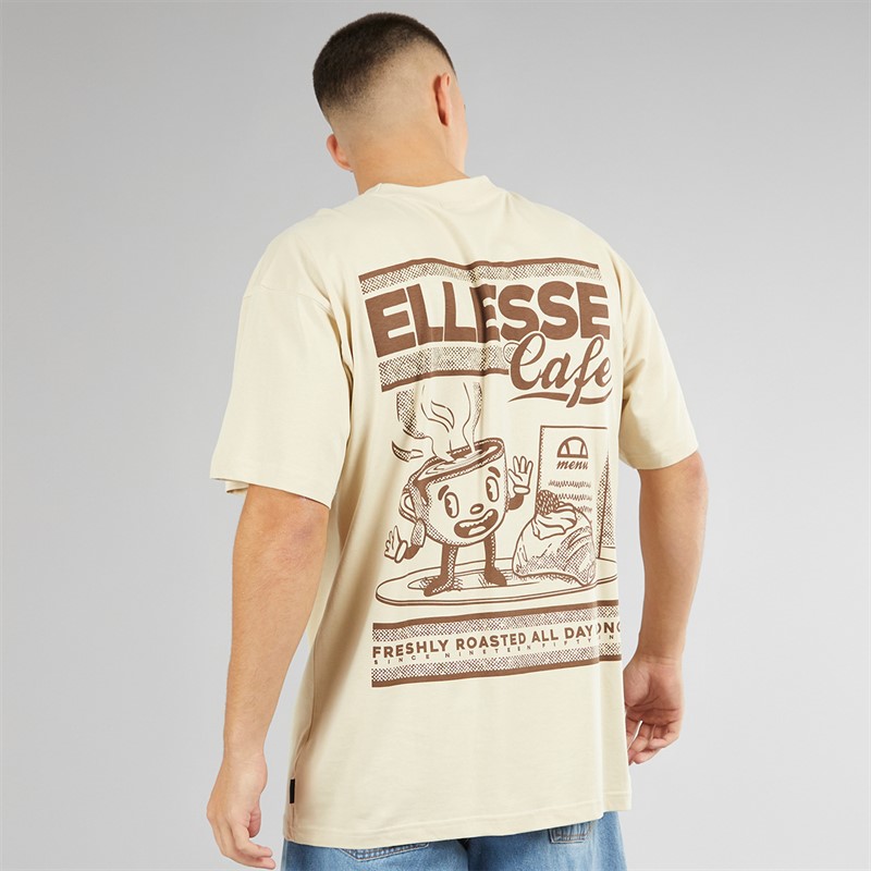 Ellesse Mens Mulini Graphic T-Shirt Beige