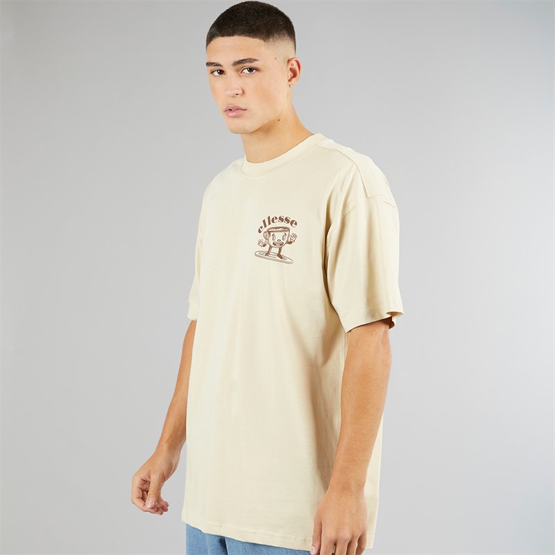 Ellesse Mens Mulini Graphic T-Shirt Beige