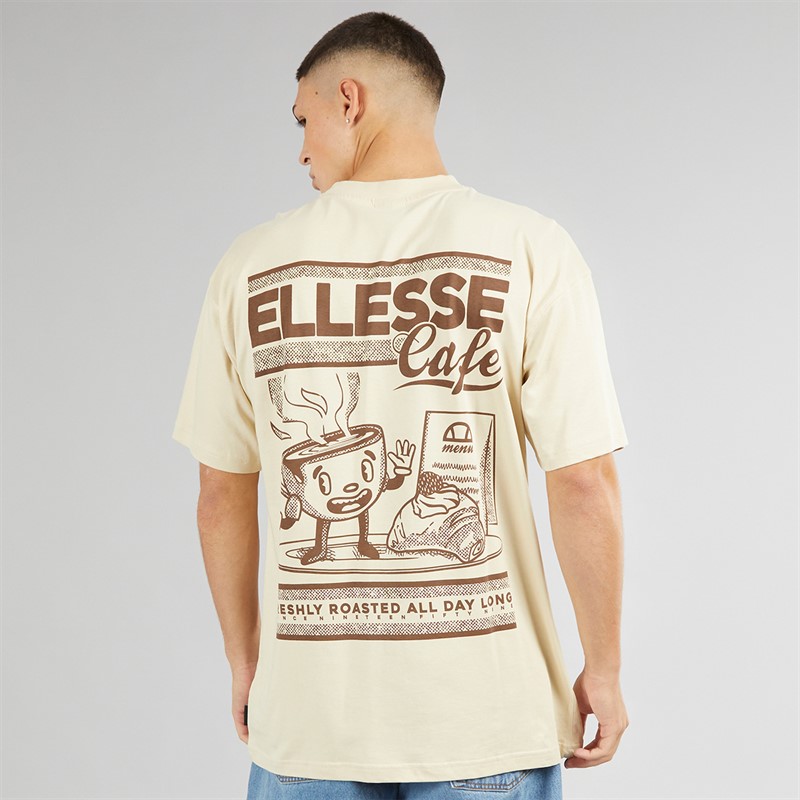 Ellesse Mens Mulini Graphic T-Shirt Beige