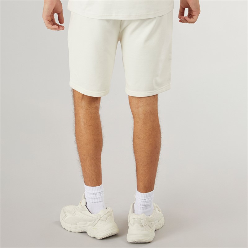 Ellesse Mens Molla Fleece Shorts Off White