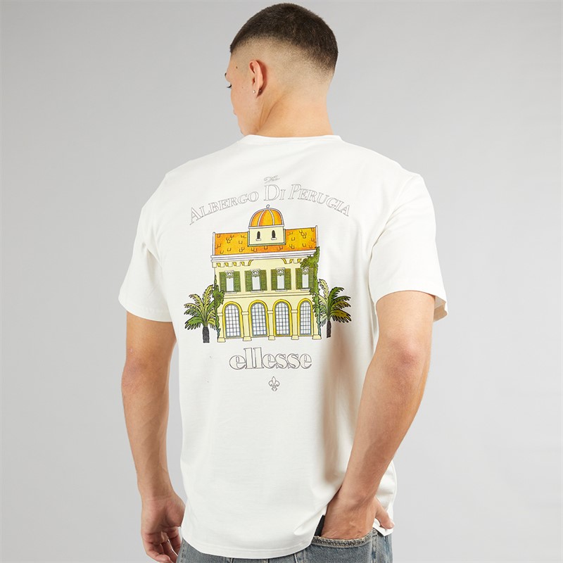Ellesse Mens Piazzo Graphic T-Shirt Off White