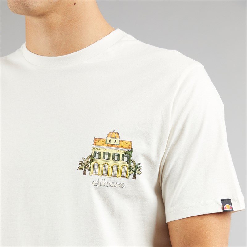 Ellesse Mens Piazzo Graphic T-Shirt Off White