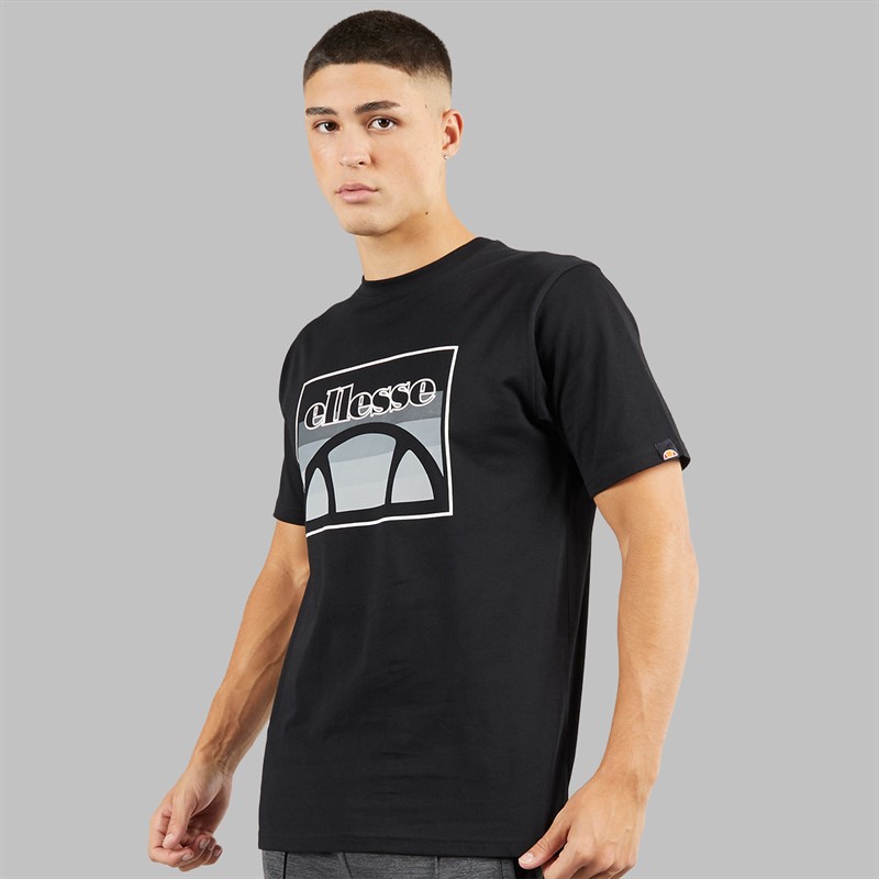 Ellesse Mens Shader Logo T-Shirt Black - Size M