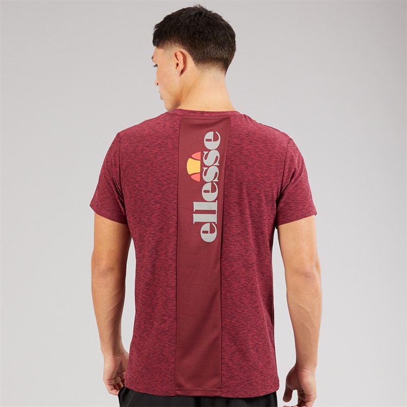 Ellesse Herren Dundalk Laufshirt Burgundy Marl