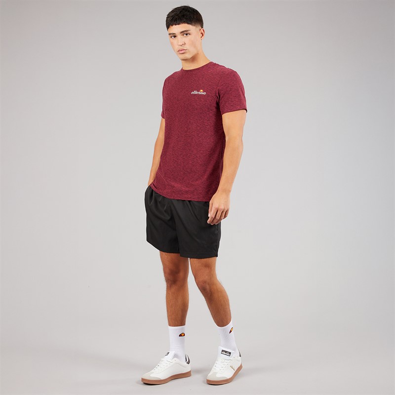 Ellesse Herren Dundalk Laufshirt Burgundy Marl