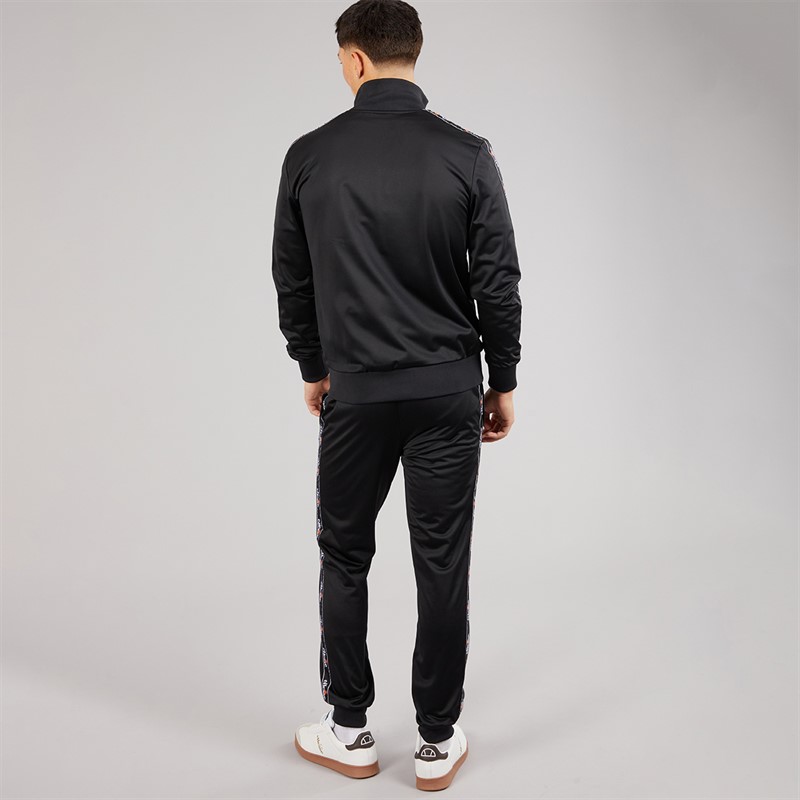 Ellesse Mens Barelo Taped Poly Tracksuit Black