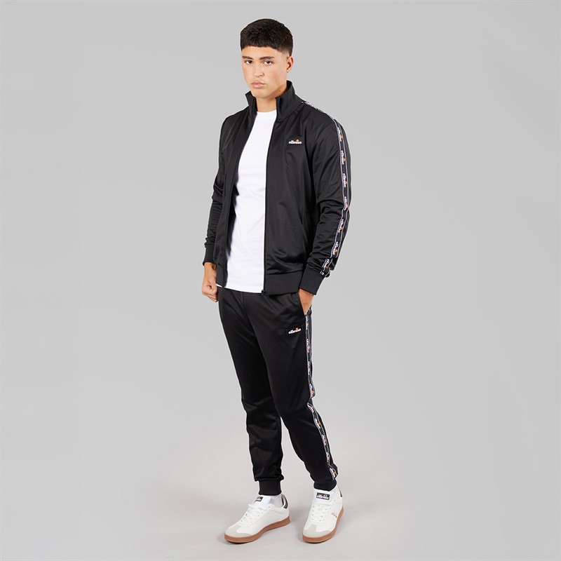 Ellesse Mens Barelo Taped Poly Tracksuit Black