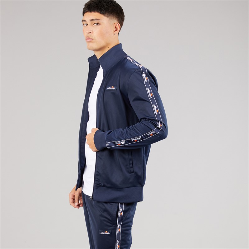 Ellesse Mens Barelo Taped Poly Tracksuit Navy