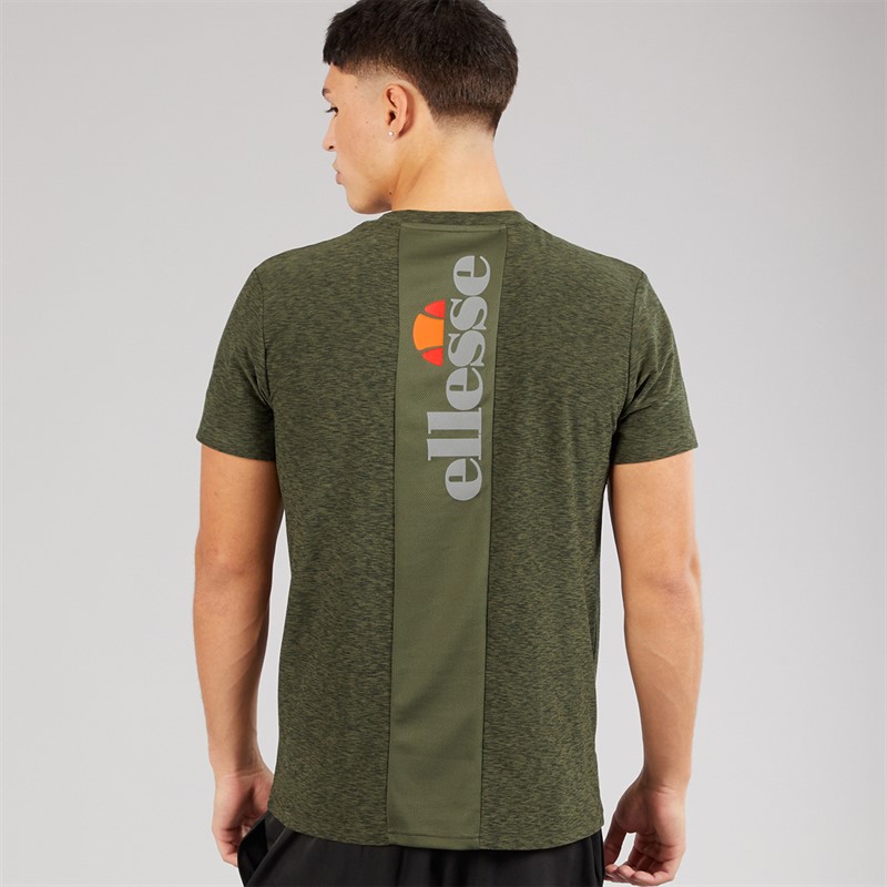Ellesse Herren Dundalk Laufshirt Khaki Marl