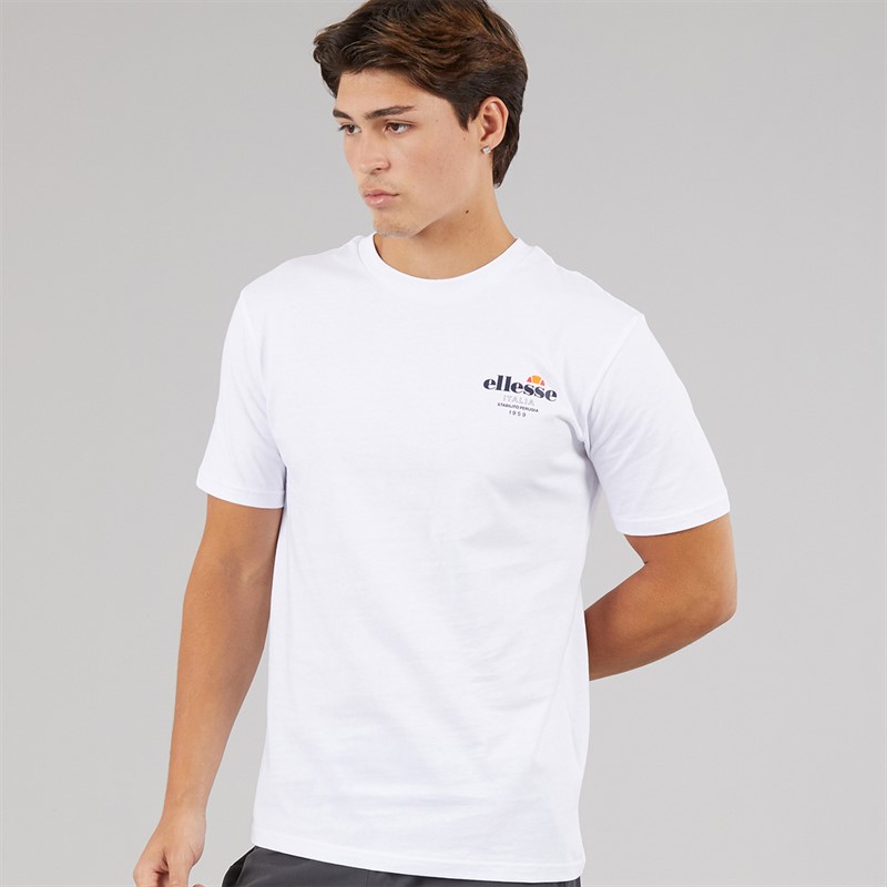 Ellesse Mens Ostea Back Graphic T-Shirt White