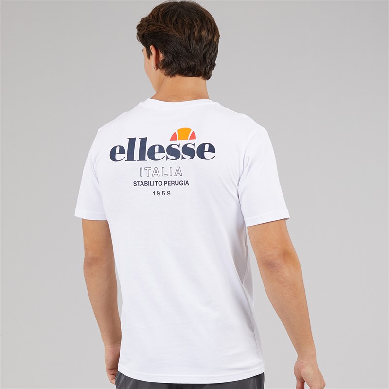 Ellesse Mens Ostea Back Graphic T-Shirt White