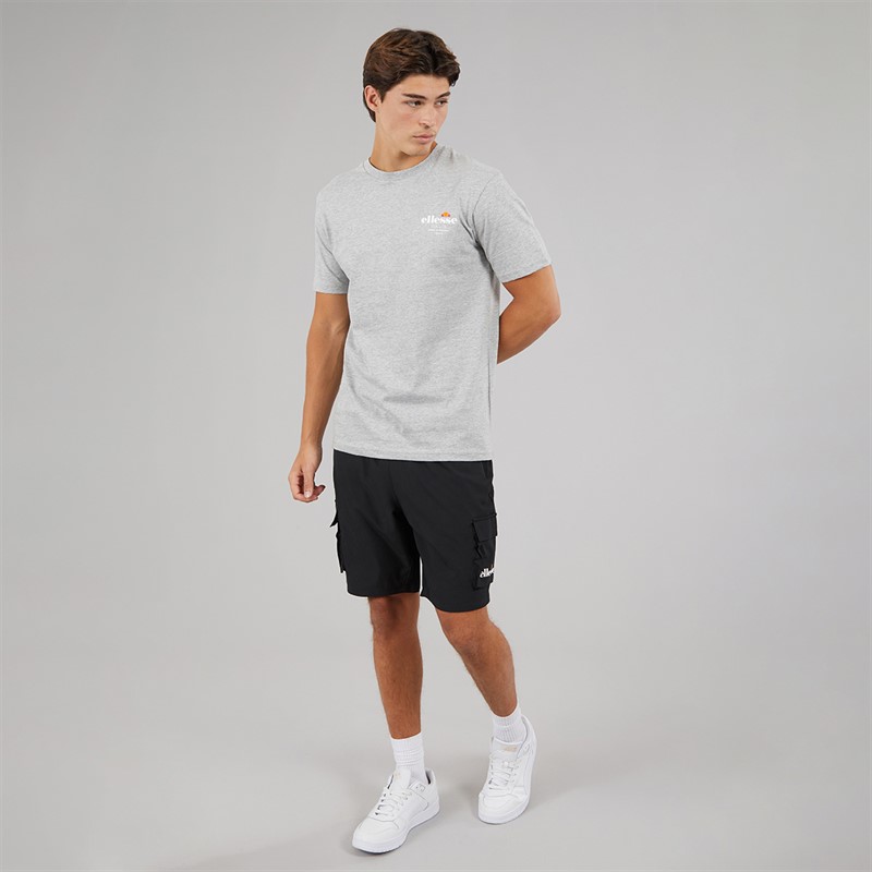 Ellesse Mens Ostea Back Graphic T-Shirt Light Grey