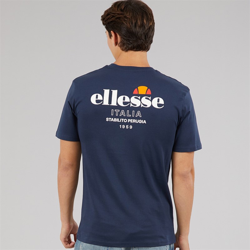 Ellesse Mens Ostea Back Graphic T-Shirt Navy