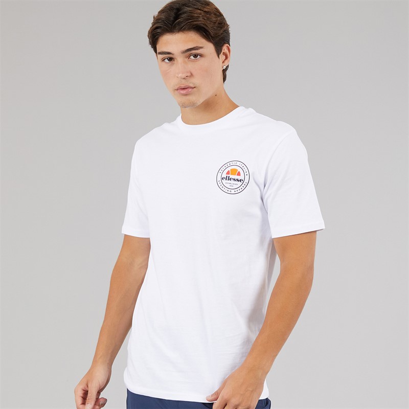 Ellesse Mens Licola Back Graphic T-Shirt White