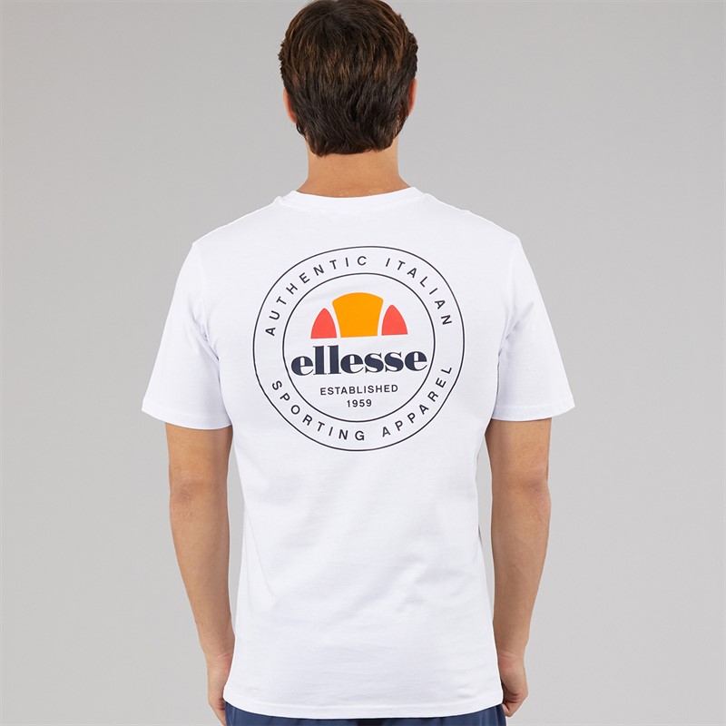 Ellesse Mens Licola Back Graphic T-Shirt White
