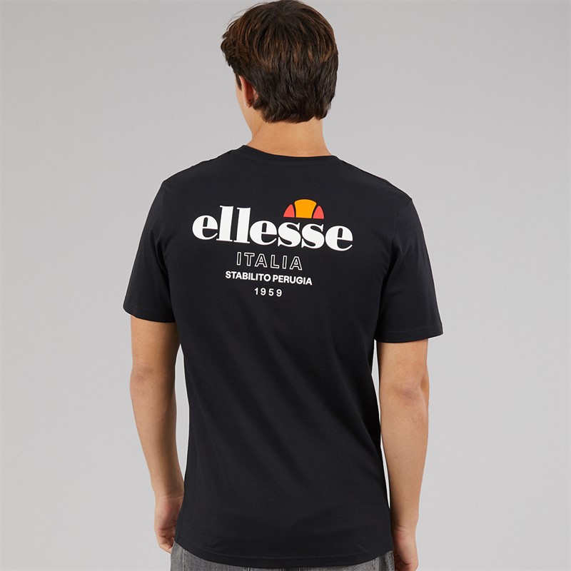 Ellesse Mens Ostea Back Graphic T-Shirt Black