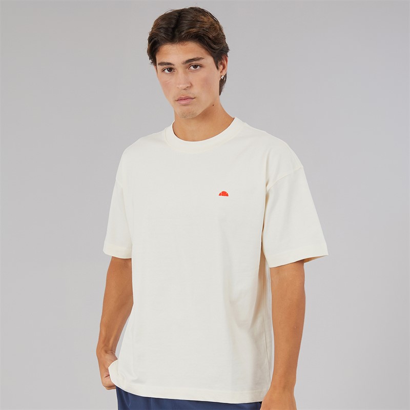 Ellesse Mens Leonardos Back Graphic T-Shirt Off White