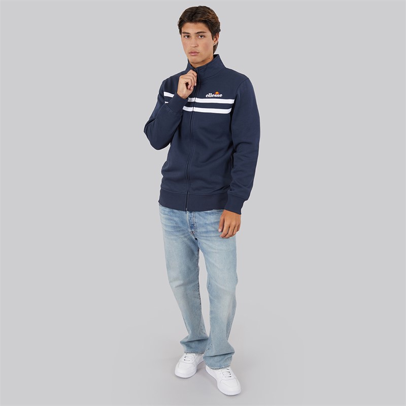 Ellesse Mens Full Zip Sweatshirt Navy