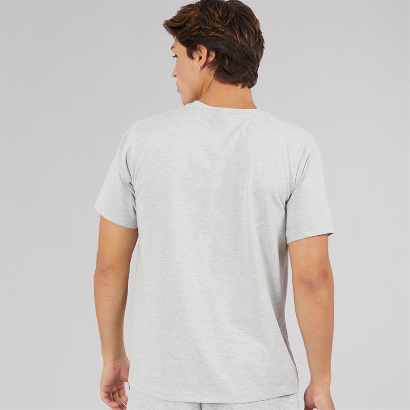 Ellesse Mens Debden Relaxed Fit T-Shirt Light Grey Marl