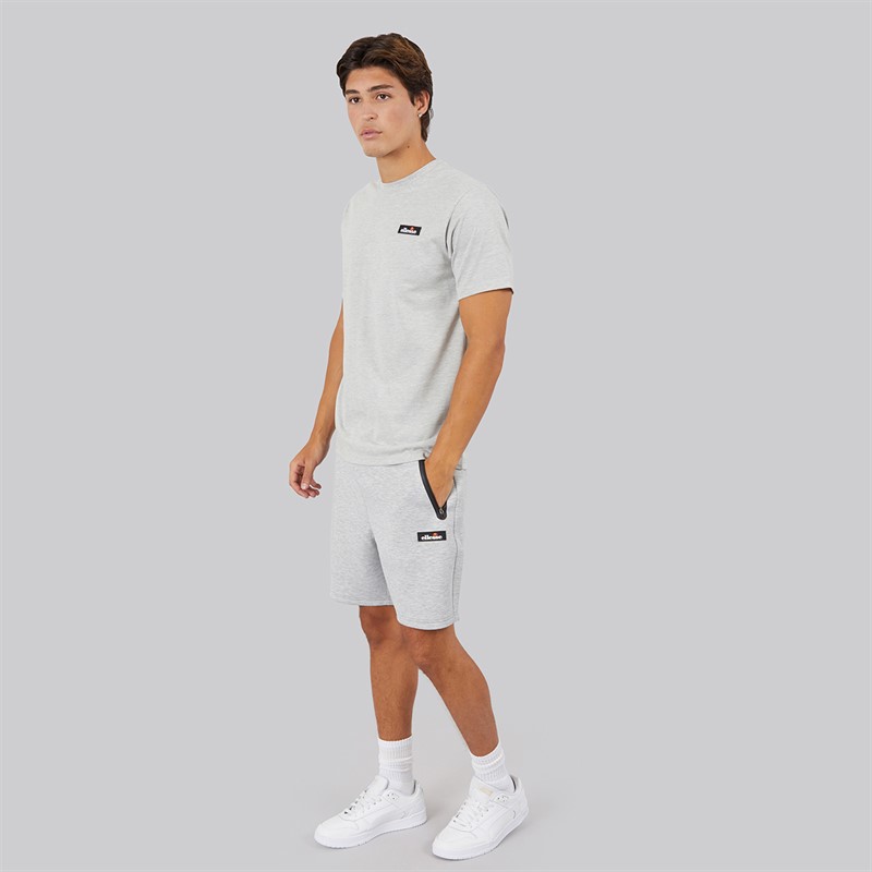 Ellesse Mens Debden Relaxed Fit T-Shirt Light Grey Marl
