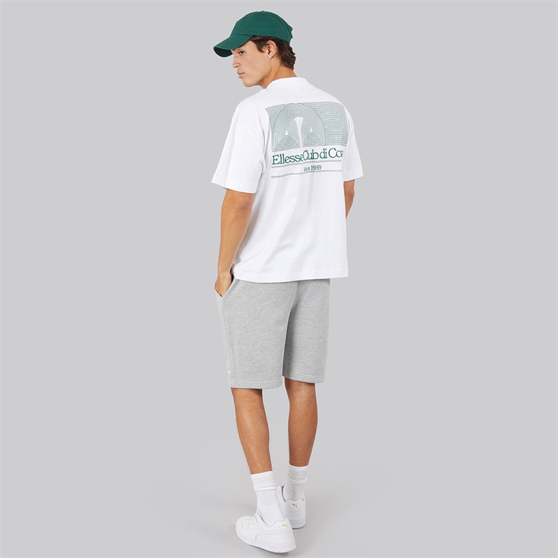 Ellesse Mens Club Di Corsa Back Graphic T-Shirt White