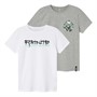 Fortnite Kids Rayne Two Pack T-Shirts Bright White/Grey Melange