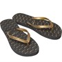 Fether Flip Flops Damer Aztec Klip-Klapper Mørk Guld