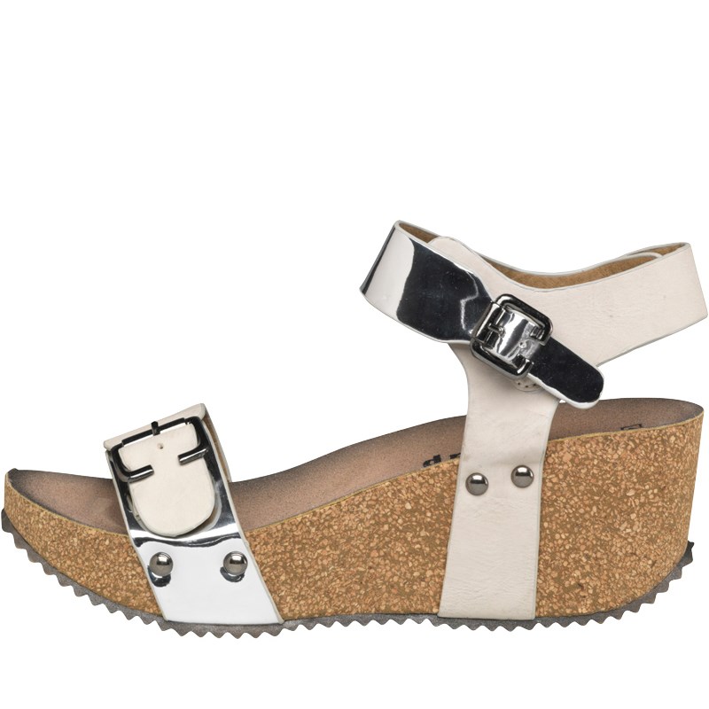 Buy Firetrap Womens Merlot Wedge Sandals Grey/Silver