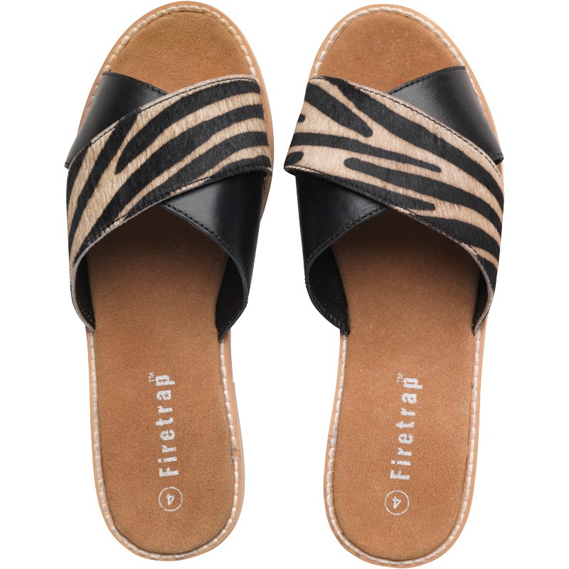 Buy Firetrap Womens Piana Slide Blackzebra 9150