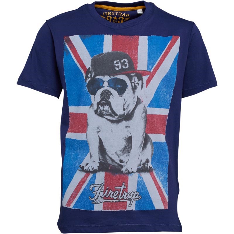 يوتيوب+فضائح+الممثلين Buy Firetrap Junior Boys Flag Bulldog T-Shirt Medieval Blue