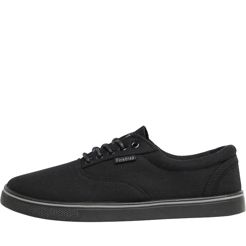 Firetrap Mens Murphy Canvas Shoes Black/Grey