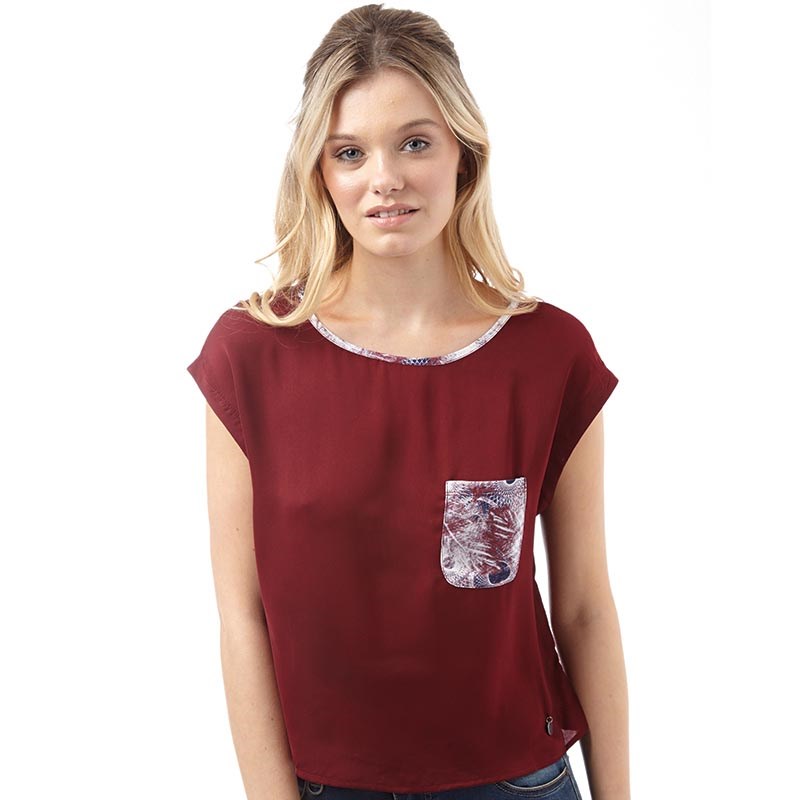 Firetrap Womens Savannah Woven Top Tawny Port Firetrap Womens Savannah Woven Top Tawny Port