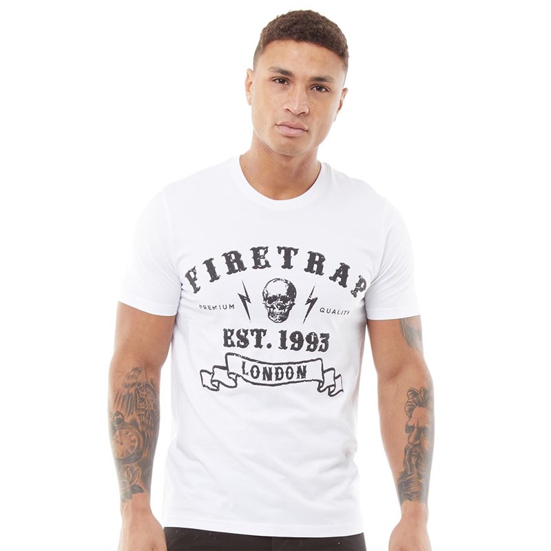 Buy Firetrap Mens Seth TShirt Bright White