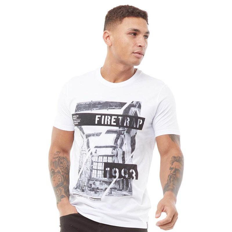 Buy Firetrap Mens Concrete TShirt White