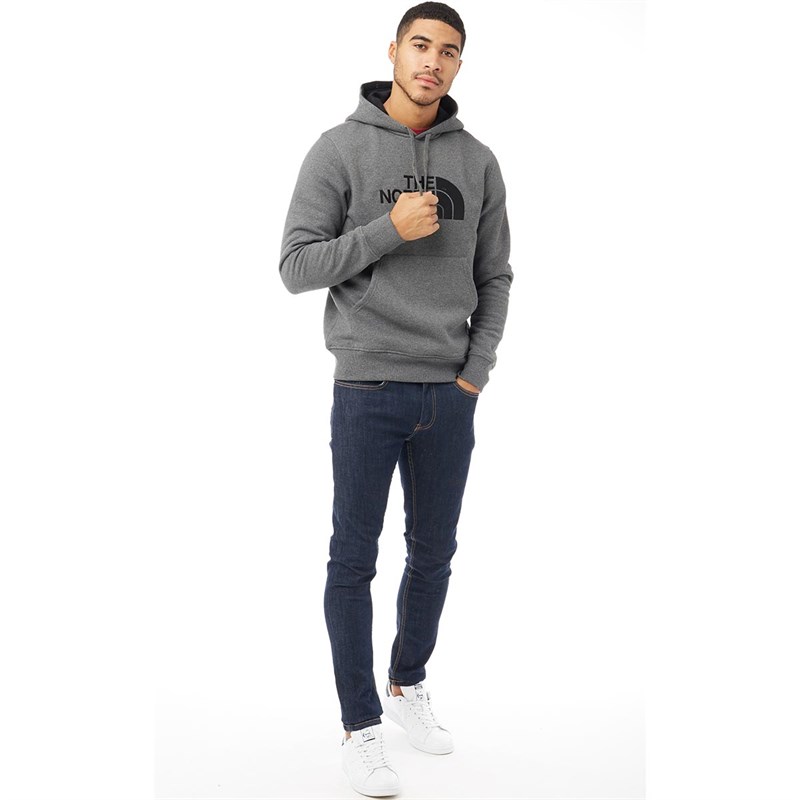 The North Face Drew Peak Boys Hoody Tnf Black Mid Grey All Sizes