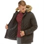 Fluid Mens Parka Jacket Black