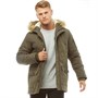 Fluid Mens Parka Jacket Khaki