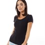 Fluid Womens Ribbed T-Shirt Black