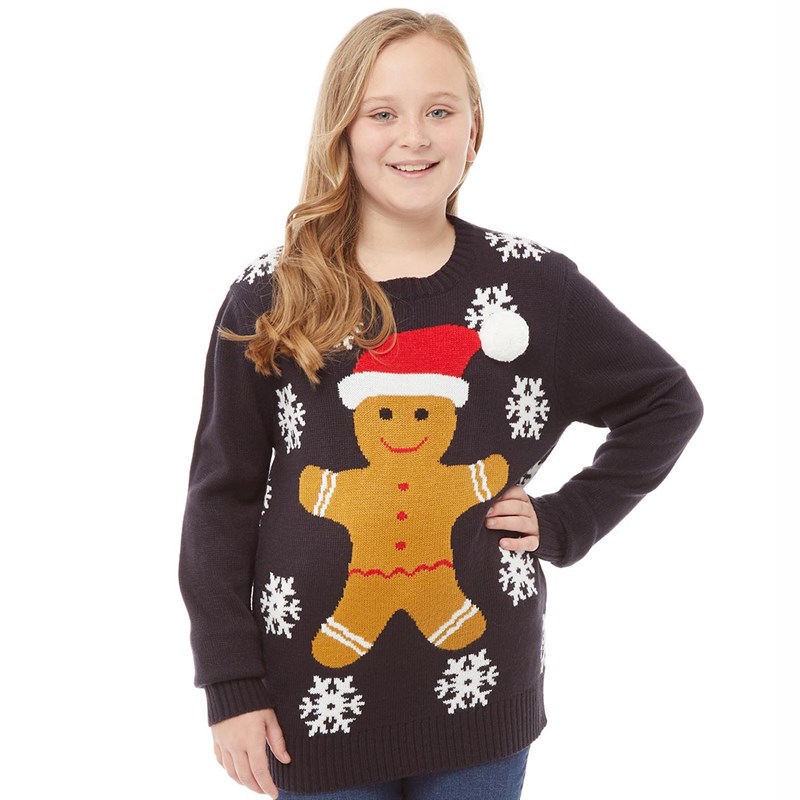 Buy Fluid Girls Novelty Sweater Navy Multi