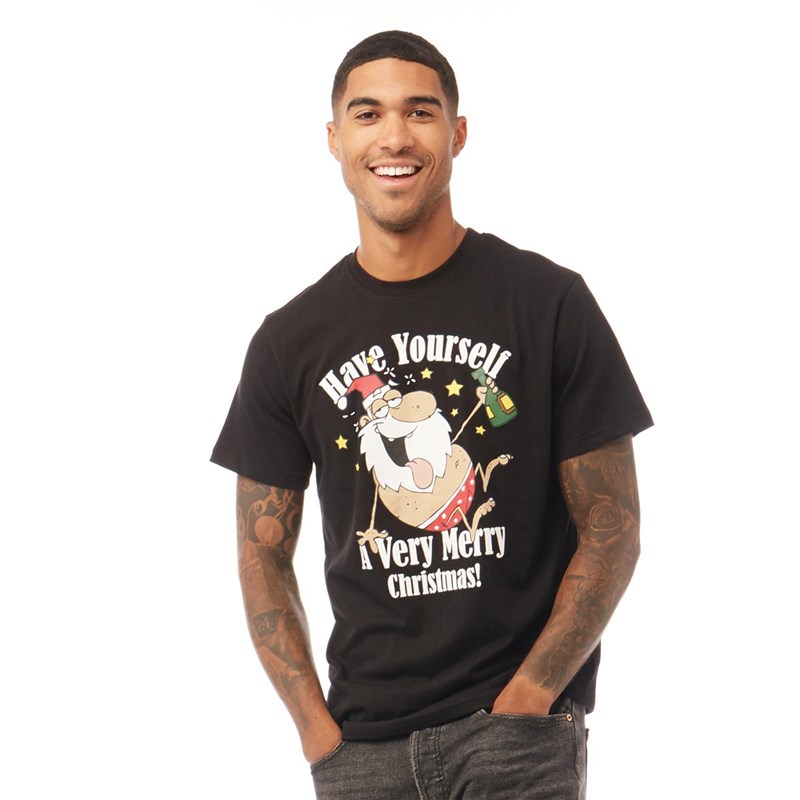 Buy Fluid Mens Christmas Novelty TShirt Black