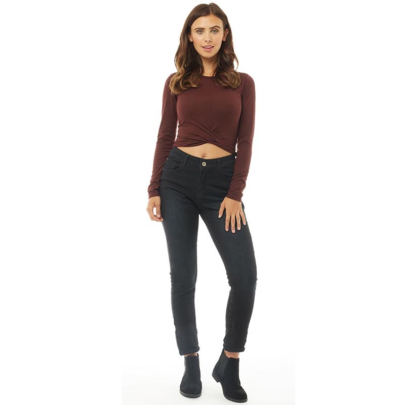 Fluid Haut Femme Bordeaux Fonce