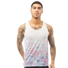 Fluid Heren Gradient Print Vest Wit fluid kopen in de aanbieding